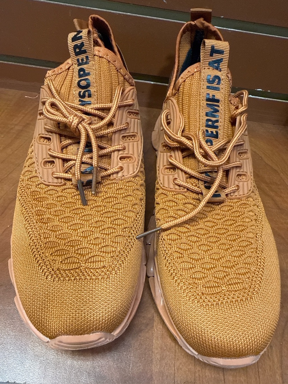 Men's Mustard Yellow Athletic Sneakers
Mustard Gold Knit Chunky Sneakers Size 45 - Picture 3 of 8